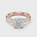 Elara Round Brilliant Diamond Twist Solitaire Ring