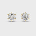 Elara Round Brilliant Diamond Solitaire Stud Earrings
