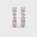 Heart Diamond Huggie Earrings