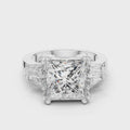 Elara Princess Cut Diamond Three-Stone Ring