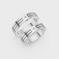 Valen Princess Diamond Wedding Band Set