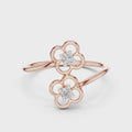 Fleuria Two Diamond Flower Ring