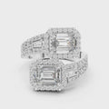 Celeste Emerald Halo Diamond Ring