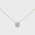 Celeste Round Diamond Solitaire Pendant