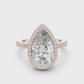 Seraphine Pear Diamond Halo Ring
