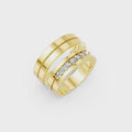 Elowen Seven Diamond Wedding Band Set