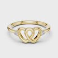 Amorette Interlocking Heart Diamond Ring