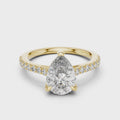 Seraphine Pear Cut Pavé Diamond Ring