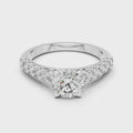 Elara Round Diamond Shoulder Ring
