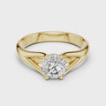 Elara Round Brilliant Diamond Split Shank Solitaire Ring