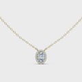 Lunelle Oval Diamond Halo Pendant