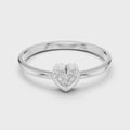 Amorette Three Diamond Heart Ring