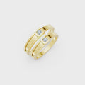 Elara Round Diamond Wedding Band Set