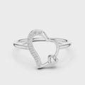 Amorette Diamond Heart & Bow Ring