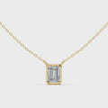 Varelle Emerald Cut Diamond Bezel Pendant