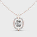 Elara Oval Diamond Halo Pendant