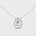 Seraphine Pear Diamond Halo Pendant