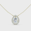 Seraphine Pear Diamond Halo Pendant
