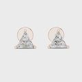 Trillion Diamond Solitaire Stud Earrings