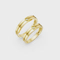 Soren Bezel Diamond Wedding Band Set