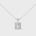 Elara Princess Cut Diamond Pendant