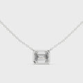 Elara Emerald Cut Diamond Pendant