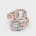 Celeste Emerald Halo Diamond Ring