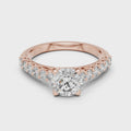 Elara Round Diamond Shoulder Ring