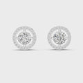 Diamond Halo Stud Earrings