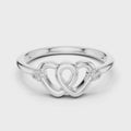 Amorette Interlocking Heart Diamond Ring