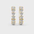 Heart Diamond Huggie Earrings