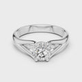 Elara Round Brilliant Diamond Split Shank Solitaire Ring