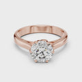 Seralyn Round Brilliant Diamond Sculptural Solitaire Ring