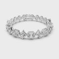 Aurora Halo Mixed-Cut Diamond Tennis Bracelet