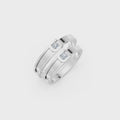 Elara Round Diamond Wedding Band Set