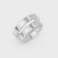 Elara Four Diamond Wedding Band Set