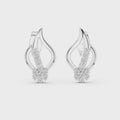 Aurelia Diamond Flame Stud Earrings