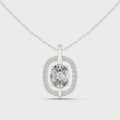 Elara Oval Diamond Halo Pendant