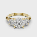 Celeste Three Stone Round Brilliant Diamond Ring