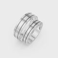 Valen Grooved Wedding Band Set