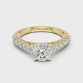 Elara Round Diamond Shoulder Ring
