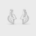Elara Diamond Leaf Stud Earrings