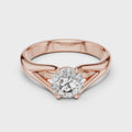 Elara Round Brilliant Diamond Split Shank Solitaire Ring