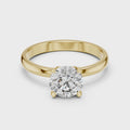 Seraphina Round Brilliant Diamond Heart Gallery Solitaire Ring