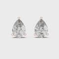 Pear Diamond Solitaire Stud Earrings