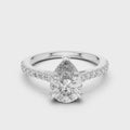 Seraphine Pear Cut Pavé Diamond Ring