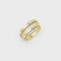Elvaris Princess & Round Diamond Wedding Band Set
