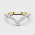 Virelle Chevron Diamond Wedding Band
