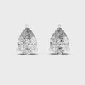 Pear Diamond Solitaire Stud Earrings