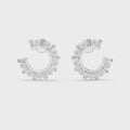 Radiant Halo Diamond Hoop Earrings